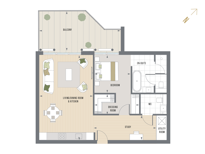 Floorplan for E.4.5 at Queen's Wharf