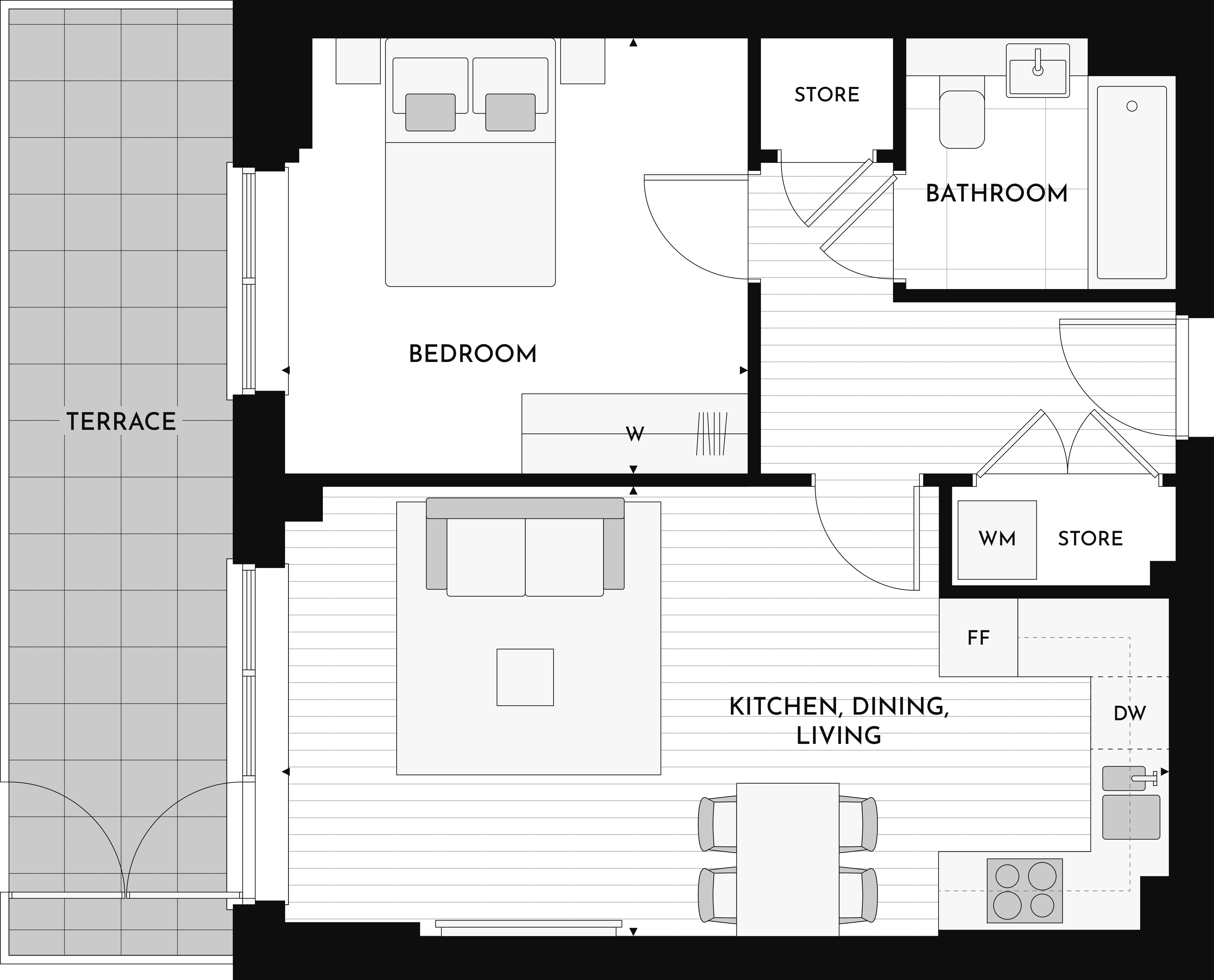 Floorplan for B13 at Hanwell Square, Ground