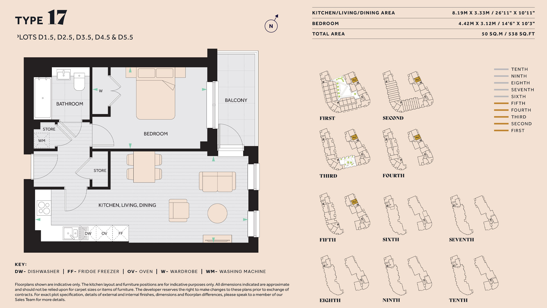 Floorplan for Plot D3.5 at The Hue, Fourth