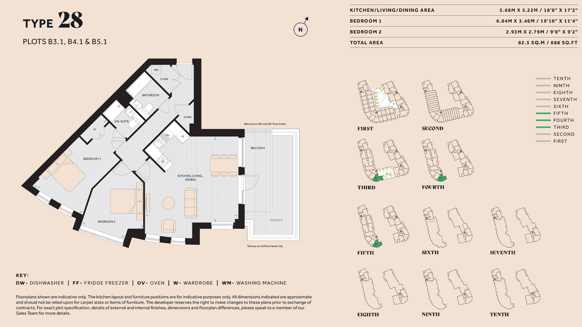 Floorplan for Plot B5.1 at The Hue, Fifth