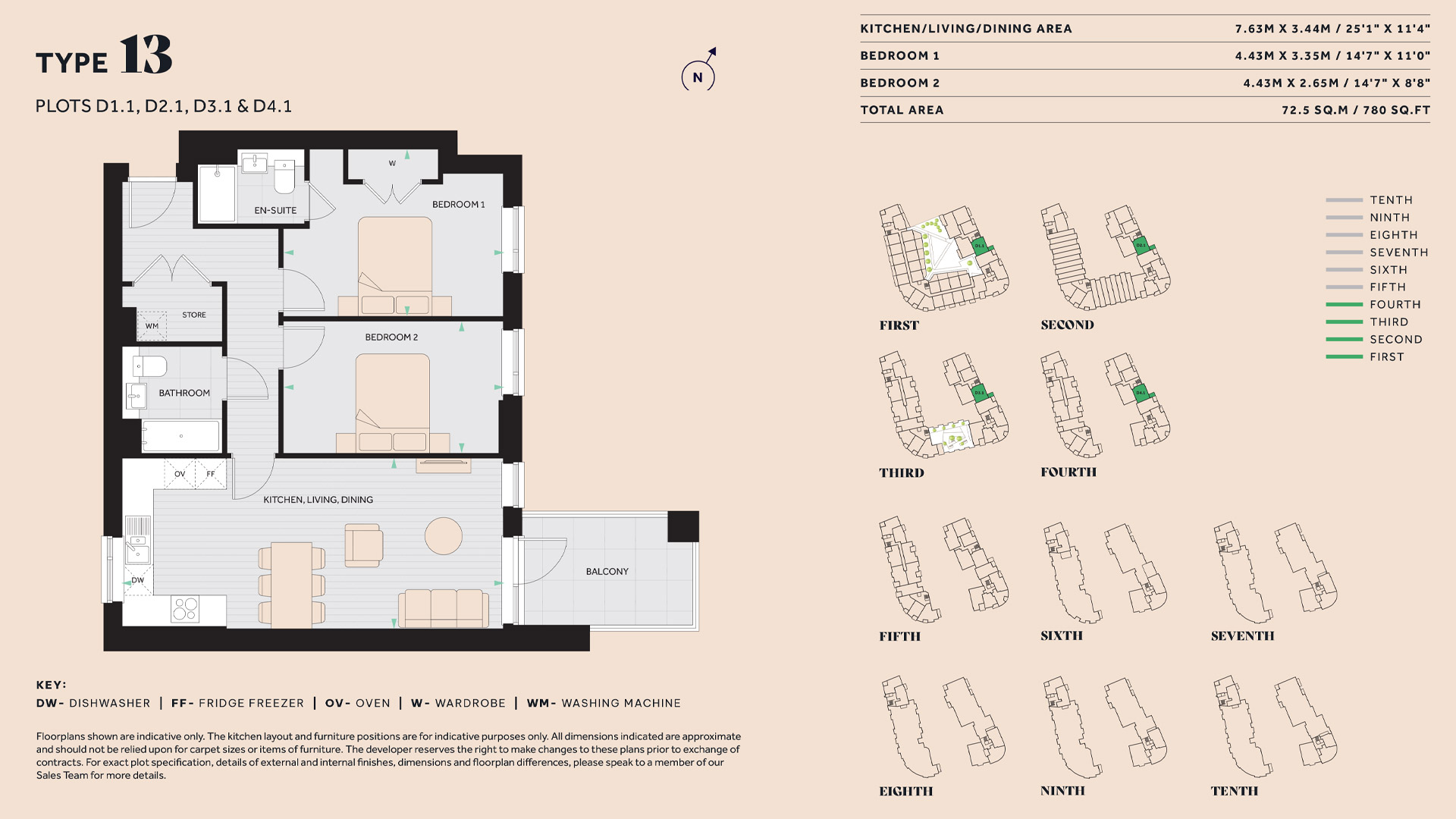 Floorplan for Plot D1.1 at The Hue, First