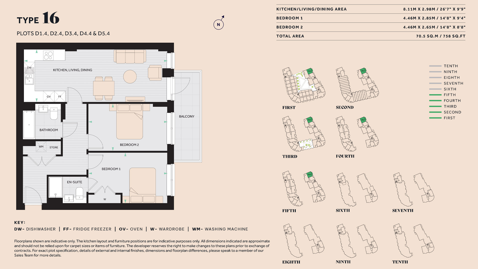 Floorplan for Plot D5.4 at The Hue, Fifth